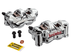 Brembo 108mm GP4-RX Billet Caliper Set Front Nickel/Red