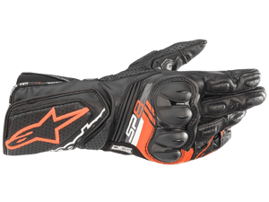 Alpinestars SP-8 V3 Leather Gloves (Black/Fluo Red)