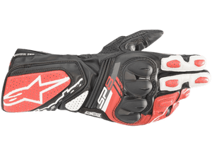 Alpinestars SP-8 V3 Leather Gloves (Black/White/Red)