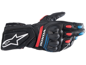 Alpinestars SP-8 V3 Honda Leather Gloves (Black/Red/Blue)