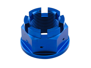 Pro-Bolt Titanium Race Drilled Rear Axle Nut M24x1.5 (Blue) (Crown Style)
BMW HP4
BMW S1000R (2014+)
BMW S1000RR (2010+)
Honda CBR1000RR Fireblade (2017+)
Honda CBR1000RR-R Fireblade (2020+)
Yamaha MT-09 (2021+)
Yamaha MT-10 (2016+)
Yamaha R1 (1998+)
Yamaha R6 (1999+)
*Please Check your Bike to Ensure Proper Sizing / Fitment