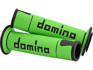 Domino A450 Sportbike Grips (Green/Black)