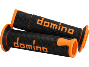 Domino A450 Sportbike Grips (Black/Orange) (Open)