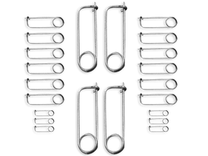 MOTO-D Spring Clip Racing Safety Pins Assorted (25/Pack)