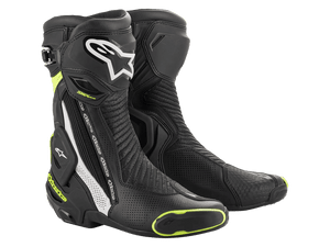 Alpinestars SMX Plus V2 Vented Boots (Black/White/Yellow)