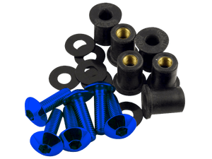 Pro-Bolt Aluminum Screen Bolts (8/ea) (Blue)
Fits Most Sportbikes
IMPORTANT NOTE: Ducati and MV Models require a different size
*Please Check your Bike to Ensure Proper Sizing / Fitment