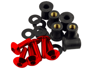 Pro-Bolt Aluminum Screen Bolts (8/ea) (Red)
Fits Most Sportbikes
IMPORTANT NOTE: Ducati and MV Models require a different size
*Please Check your Bike to Ensure Proper Sizing / Fitment