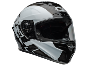 Bell Carbon "Race Star" Flex DLX Helmet Offset Black/White