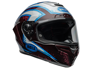 Bell Carbon "Race Star" Flex DLX Helmet Xenon Red/Silver