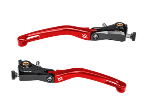 Bonamici Ducati Panigale V2 Folding Levers (Black/Red): MOTO-D Racing