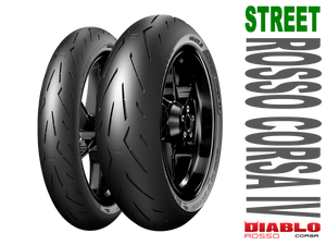 Pirelli Diablo Rosso Corsa IV Sportbike Motorcycle Tires DOT