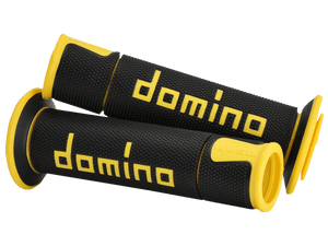 Domino A450 Sportbike Grips (Black/Yellow)