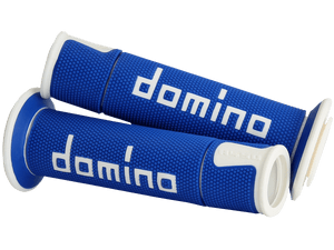 Domino A450 Sportbike Grips (Blue/White)