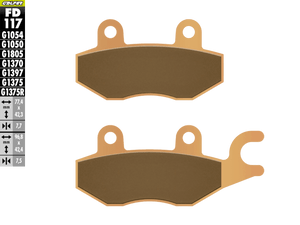 Galfer Motorcycle Brake Pads Street FD117G1375 - Front (2/pc) (FD117G1375)