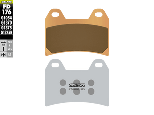 Galfer Motorcycle Brake Pads Street FD176G1375 - Front (2/pc) (FD176G1375)