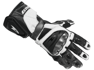 Gimoto GP6 Race Gloves White/Black: MOTO-D Racing