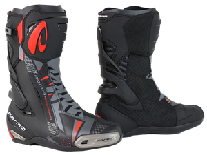 Forma Phantom Motorcycle Roadracing Boots Black/Gray/Red | Best Price / On Sale: MOTO-D Racing