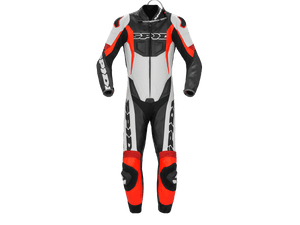 Spidi Sport Warrior Pro Perforated Motorcycle Racing Leather Suit Black/Red