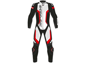 Spidi Laser Pro Perforated Motorcycle Leather Racing Suit Black/White Red