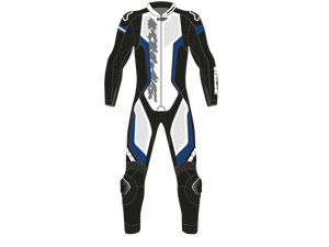 Spidi Laser Pro Perforated Motorcycle Leather Racing Suit Black/White Blue