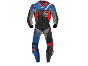 SPIDI DP-Progressive Pro Motorcycle Racing Leather Suit Blue/Red/White