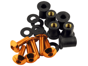Pro-Bolt Aluminum Screen Bolts (8/ea) (Orange)
Fits Most Sportbikes
IMPORTANT NOTE: Ducati and MV Models require a different size
*Please Check your Bike to Ensure Proper Sizing / Fitment